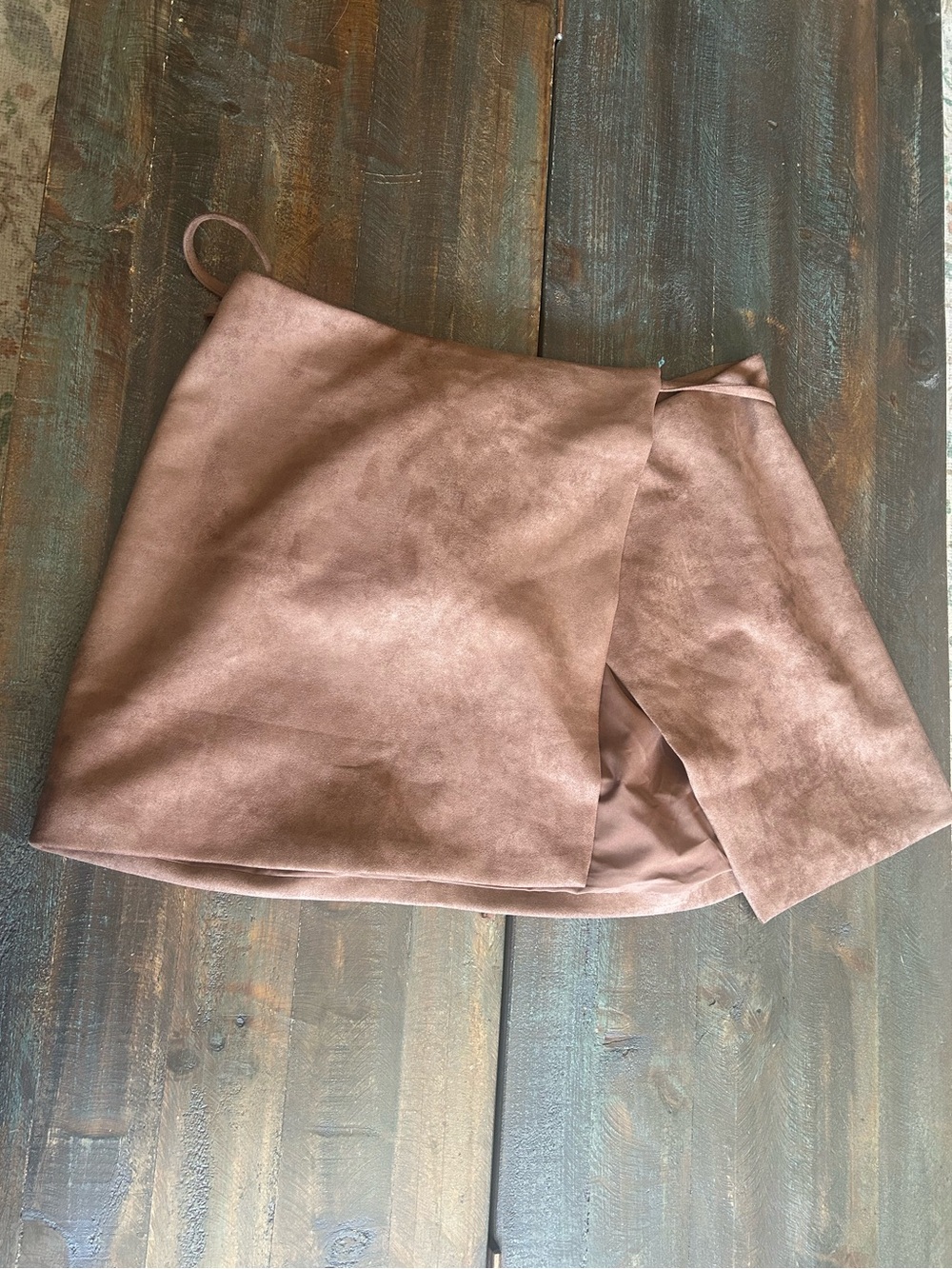 Pink Lily brown wrap skirt